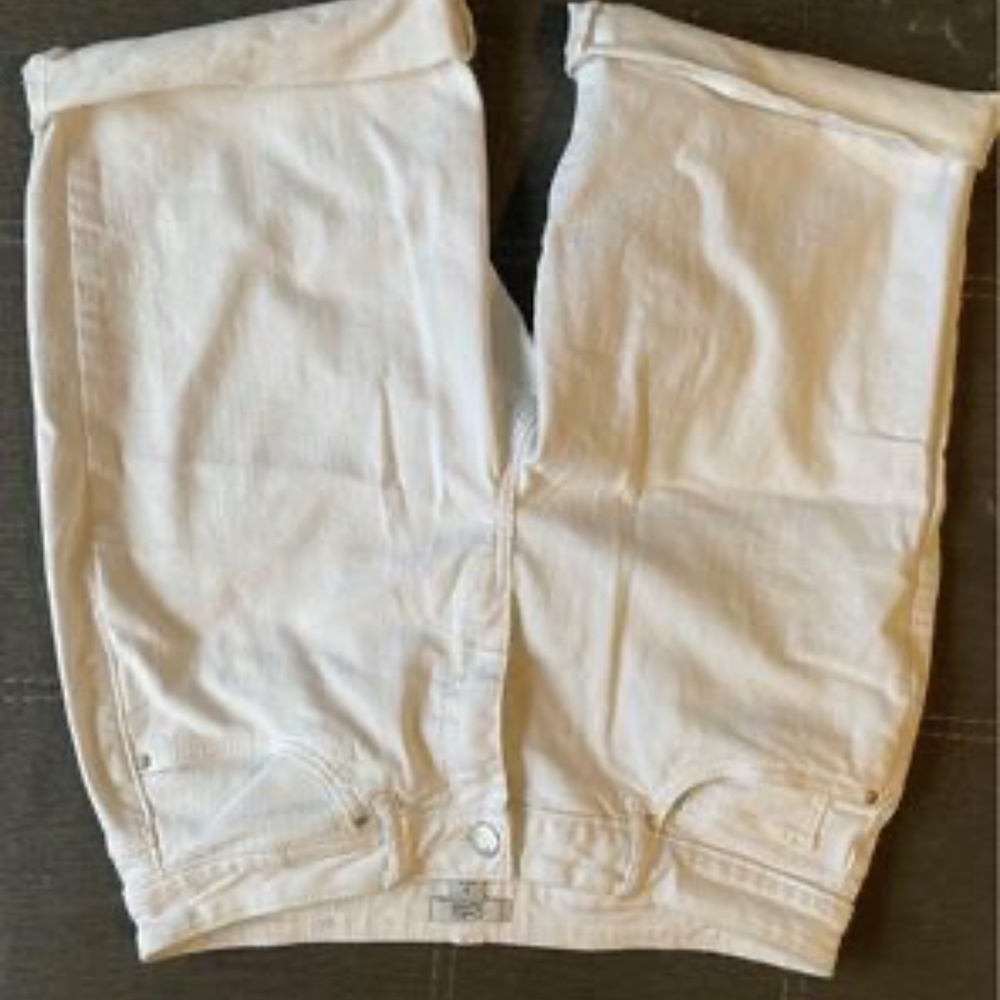 White jean shorts